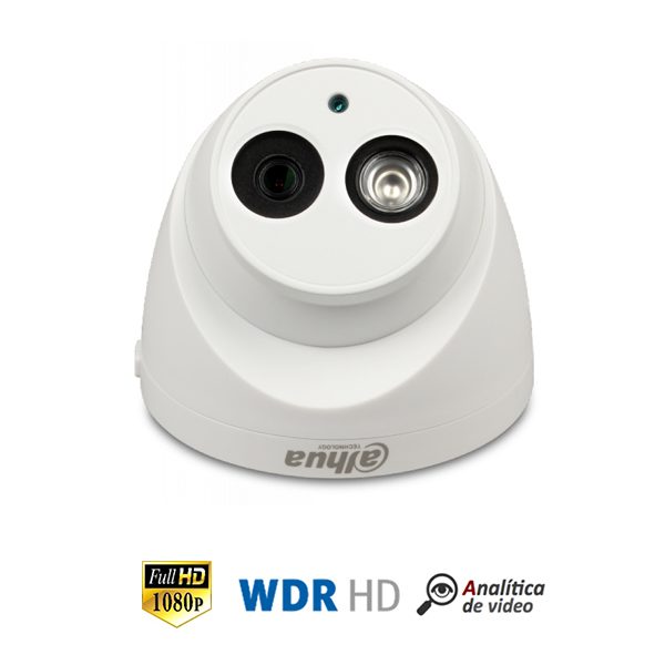 DOMO EXTERIOR | EXMOR 1/2.7" ICR | 2.0 MP | 1080P | IR: 50m | IP67 | PoE - DH-IPC-HDW4221EN
