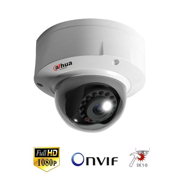 DOMO EXTERIOR | EXMOR 1/2.8" ICR | 2.0 MP | 1080P | IR: 30m | IK10 | PoE - DH-IPC-HDBW3202N