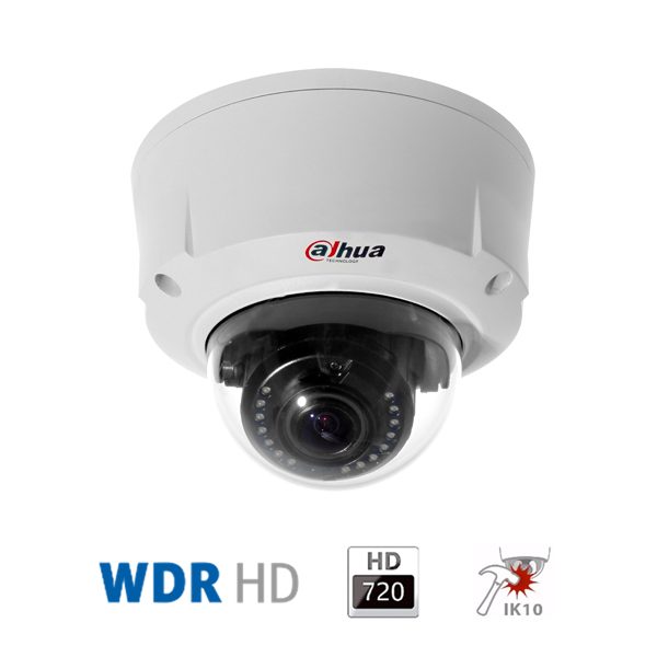 DOMO EXTERIOR | APTINA 1/3" ICR | 1.3 MP | WDR | IR: 20m | IP66 | IK10 | PoE - DH-IPC-HDBW3101N