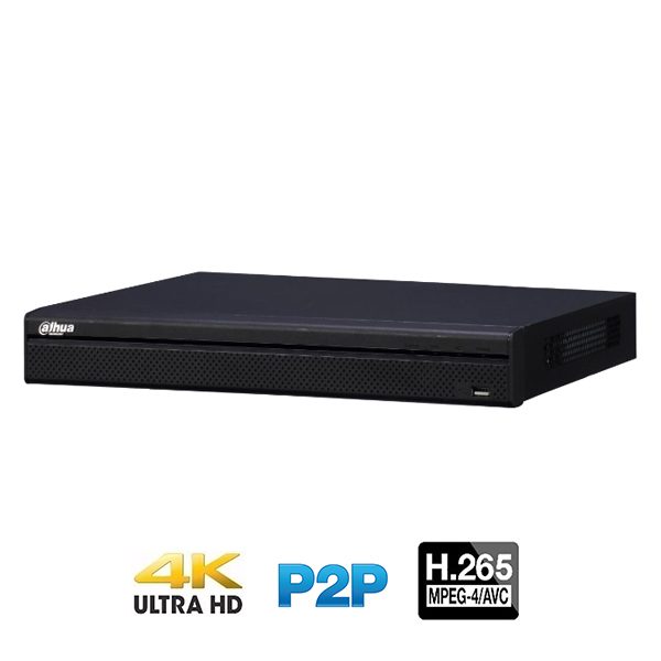 NVR 16CH | Hasta 12MP | TASA Bits 320Mbps | HDMI/VGA | 2 HDD | P2P | ONVIF